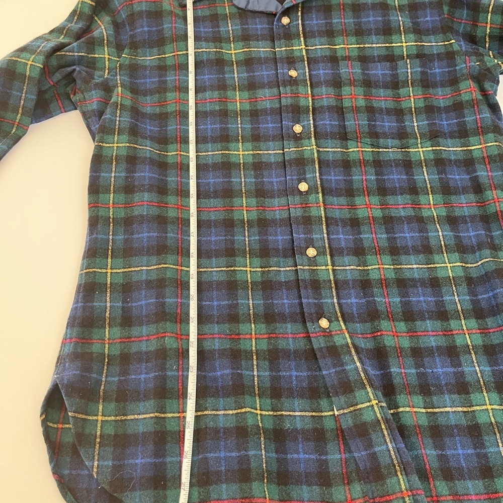 Pendleton Blue and Green Smith Plaid Button Down Shirt Size Medium - Picture 7 of 9
